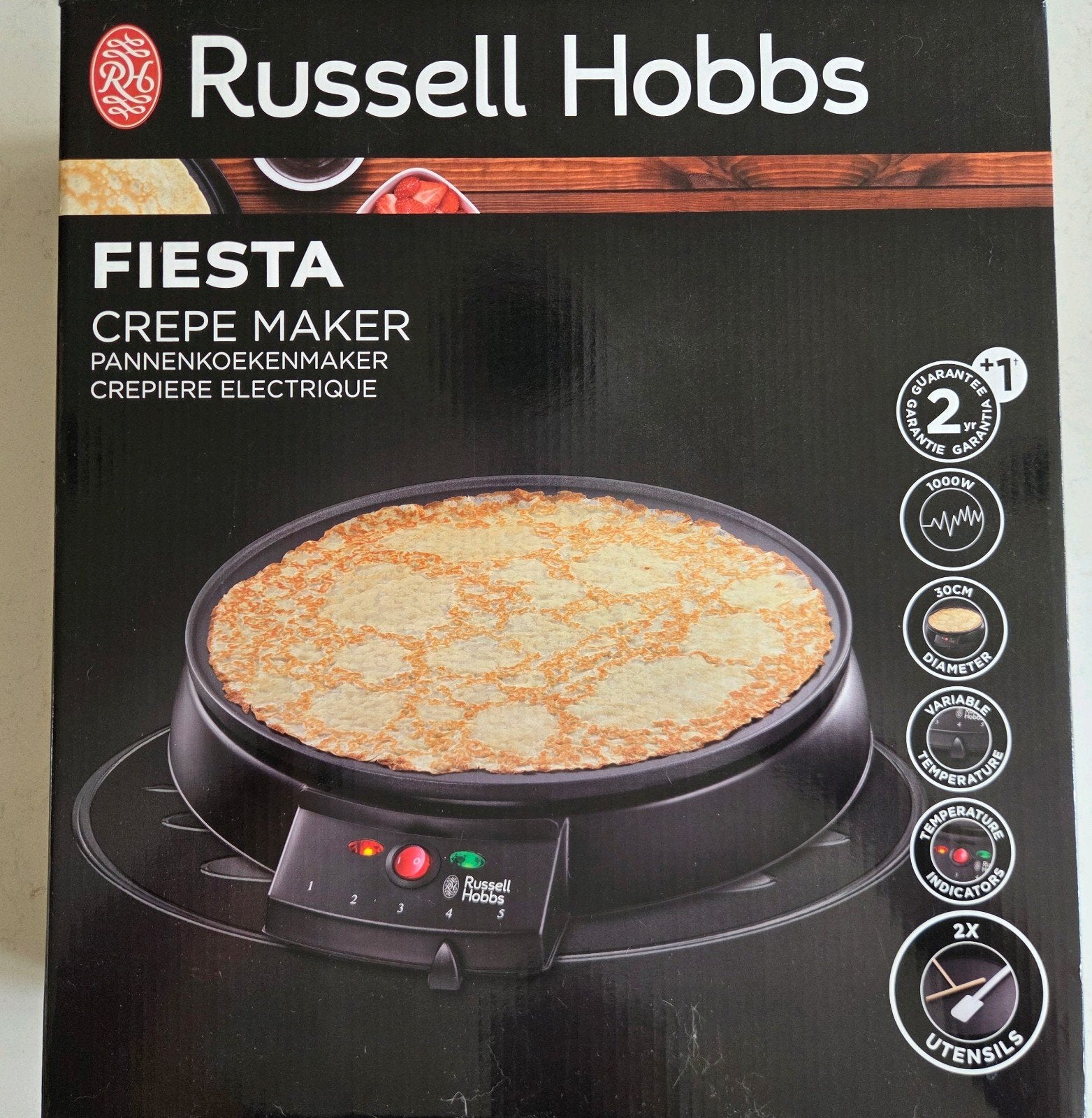 Russell Hobbs Fiesta Crêpe Maker - Pannenkoekenmaker, Verzenden, Zo goed als nieuw