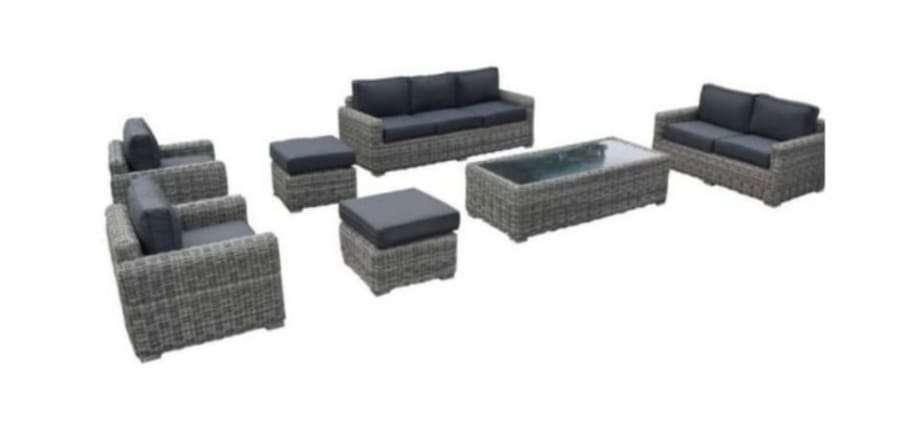 Loungeset 7 Delig, Nieuw In Doos, Tuin en Terras, Tuinsets en Loungesets, Ophalen, Meer dan 8 zitplaatsen, Loungeset, Bank
