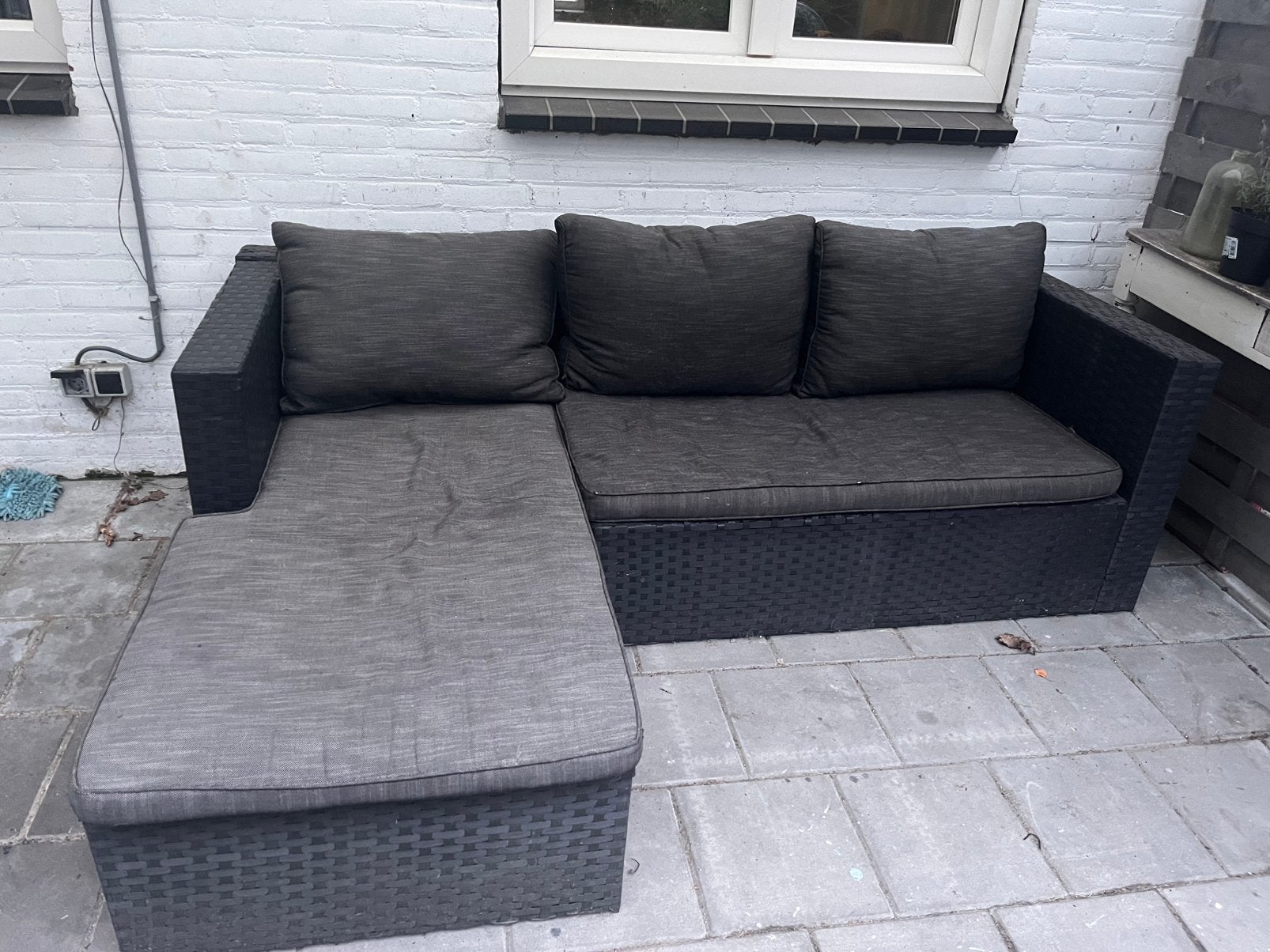 Loungebank tuin, Tuin en Terras, Ophalen, Zo goed als nieuw, Bank