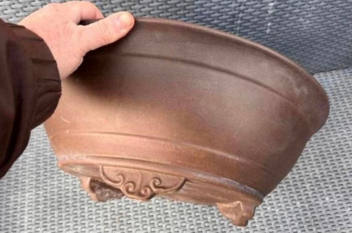 Bonsai pot XL rond bruin ongeglazuurd gemerkt 50x18, Tuin en Terras, Bloempotten, Ophalen, 40 cm of meer, Rond, Zo goed als nieuw