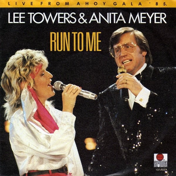 Lee Towers & Anita Meyer: Run to me (live in Ahoy, Bee Gees), 7 inch, Ophalen of Verzenden, Zo goed als nieuw, Pop