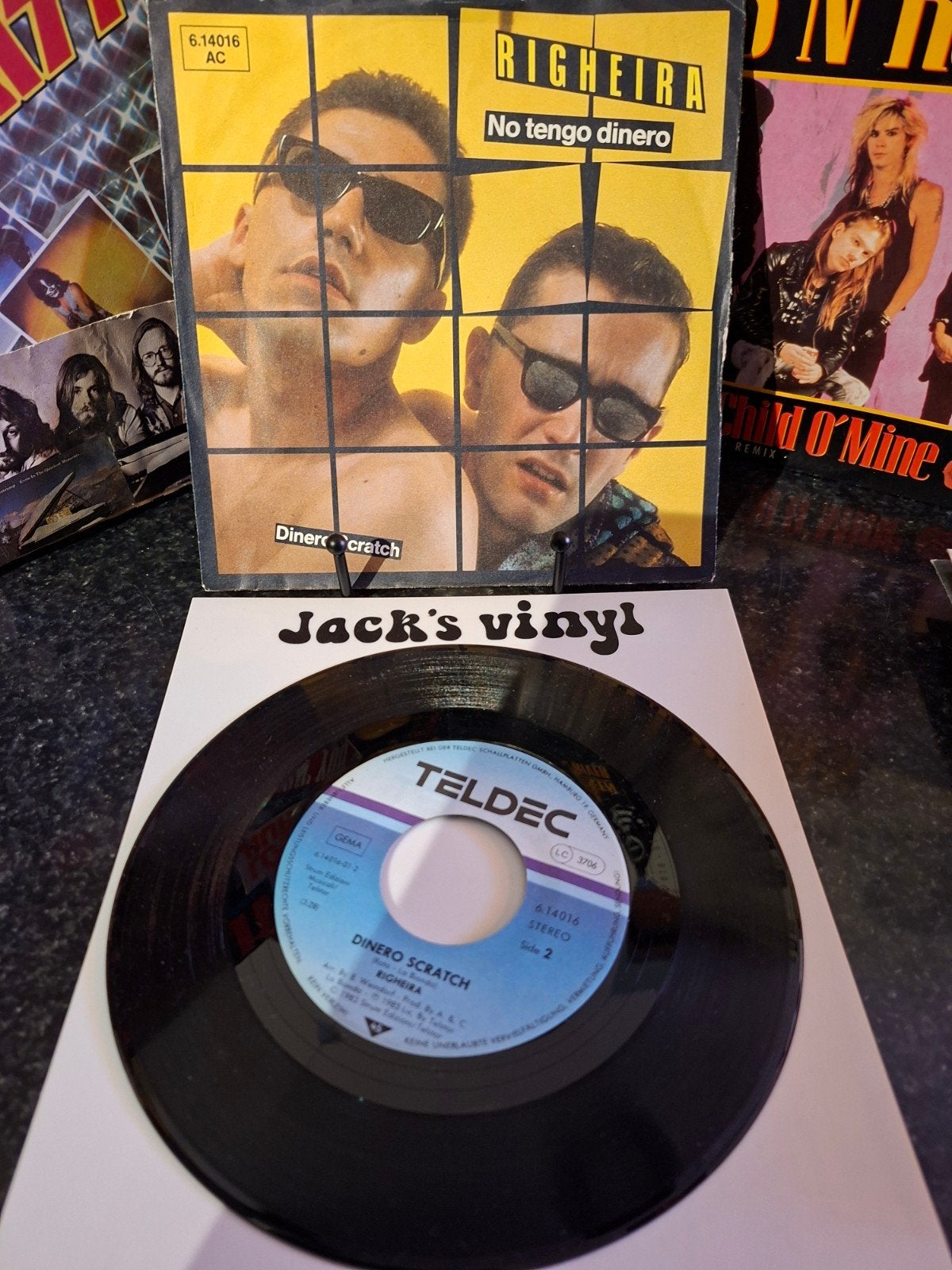 Righeira - No Tengo Dinero / Dinero Scratch, 7 inch, Ophalen of Verzenden, Overige typen, Fotohoes