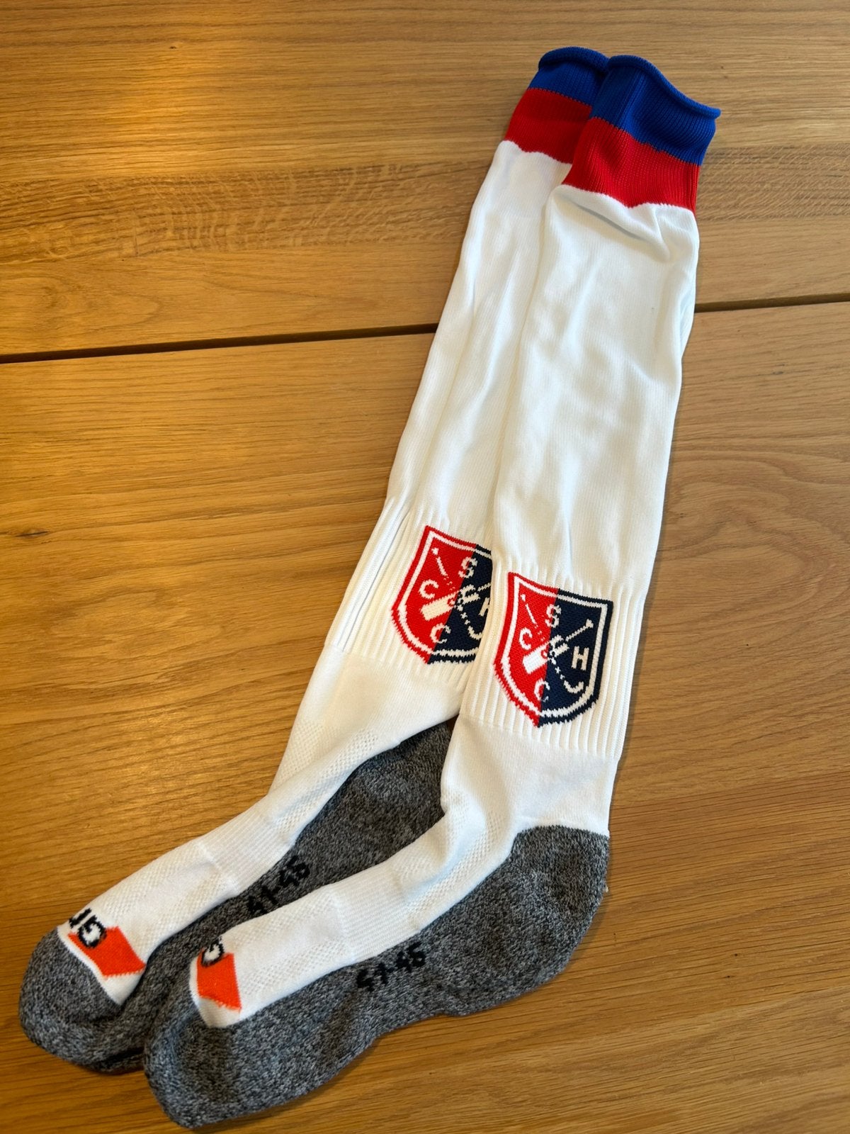 SCHC hockeysokken sokken kousen wit 41-46, Ophalen of Verzenden, Zo goed als nieuw, Kleding