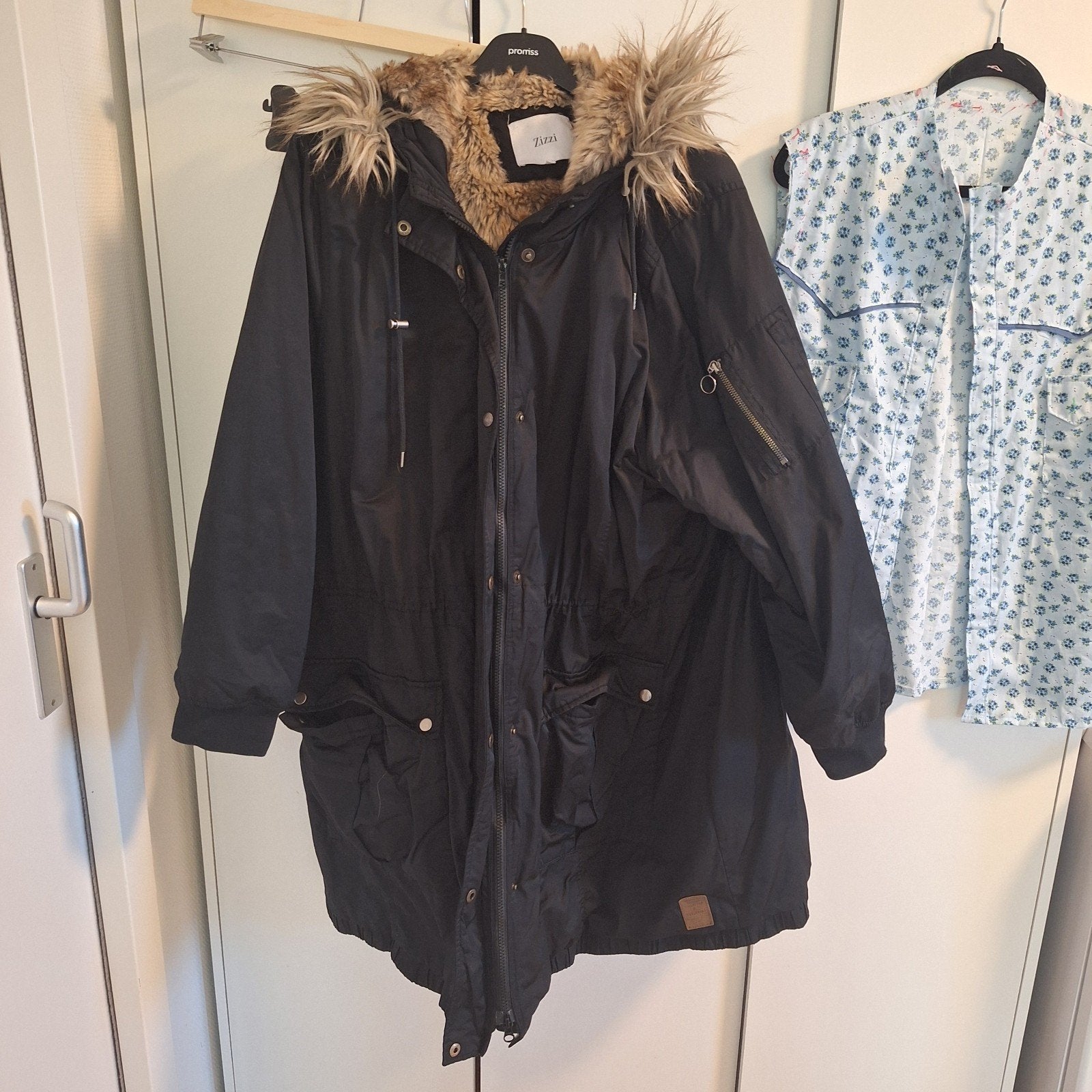 winterjas, Zizzi, Zwart, Maat 46/48 (XL) of groter, Ophalen of Verzenden