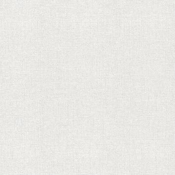 5 rollen Chenille behang zilver/wit - Gamma, Ophalen of Verzenden, Wit