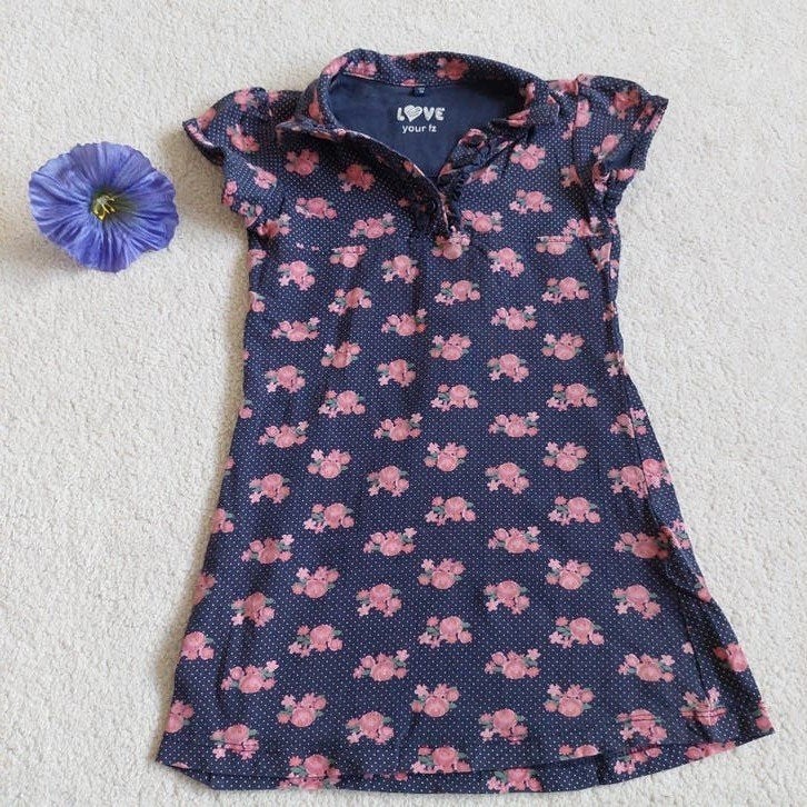 Leuk jurkje van Frendz  met bloemenprint en stippen, maat 98, Kinderen en Baby's, Kinderkleding | Maat 98, Gebruikt, Meisje, Frendz