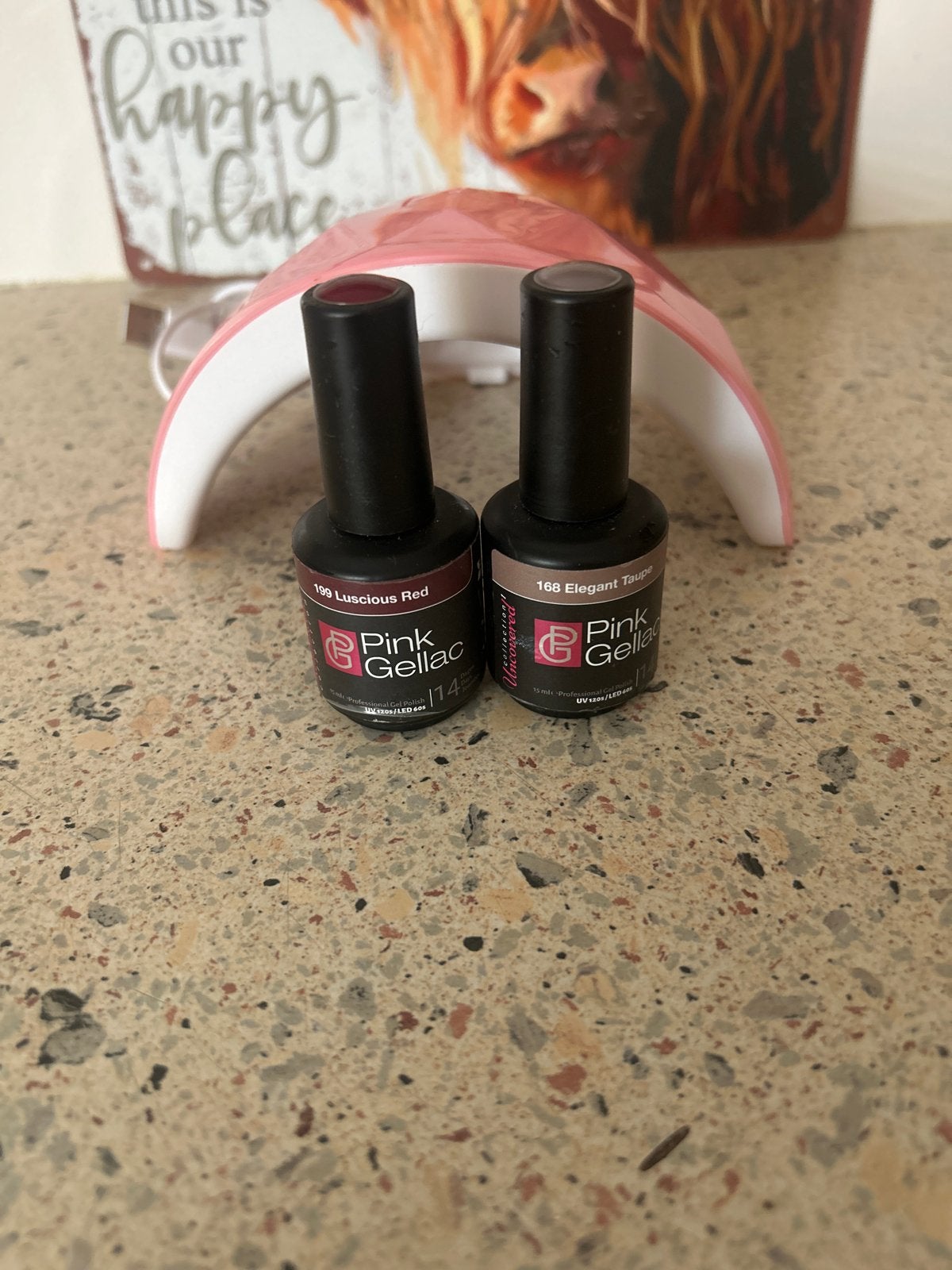 Pink Gellac set: 2 kleuren gellak met UV lamp, Ophalen of Verzenden, Zo goed als nieuw, Overige typen