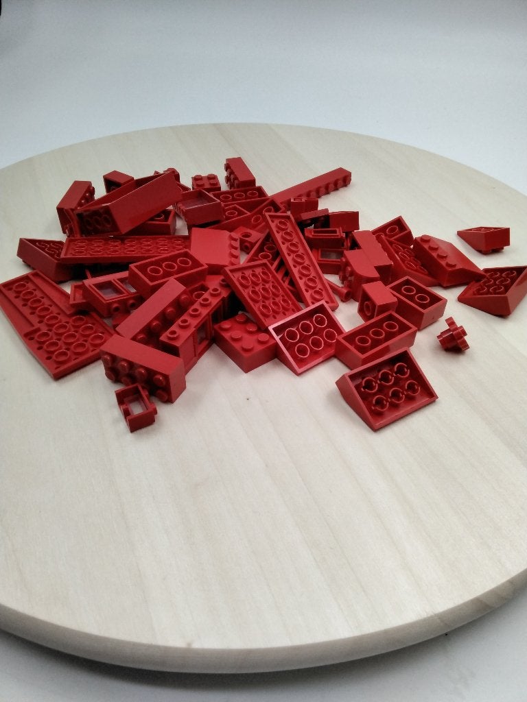 rode vintage blokjes lego 106 gram, Gebruikt, Overige thema's, Lego, Ophalen of Verzenden