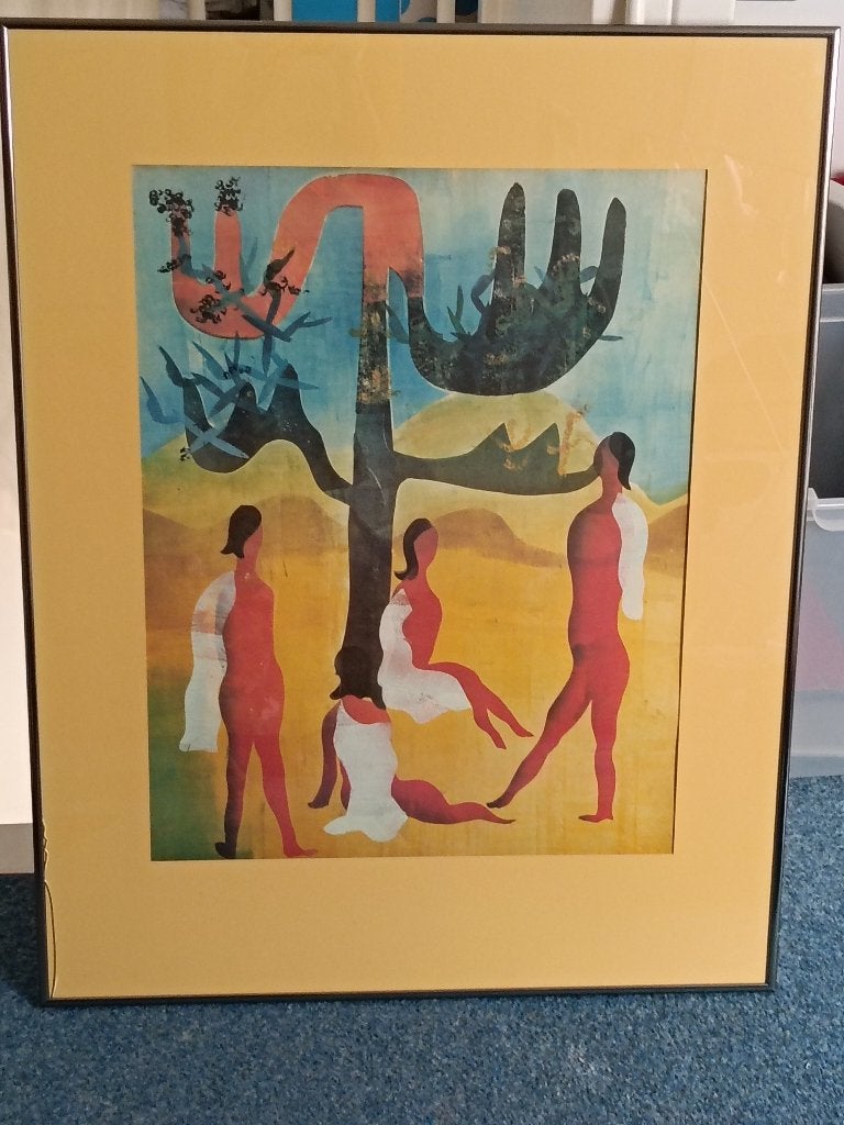 Werkman reproductie igst, Ophalen, Gebruikt, 90 cm, Met afbeelding