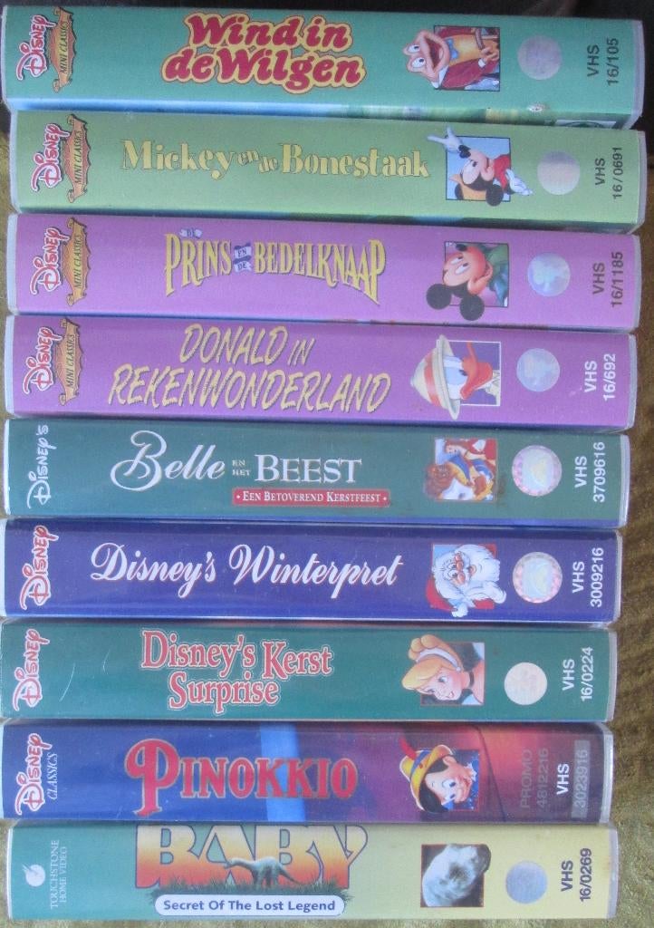 31 Originele Disney VHS banden, Cd's en Dvd's, Alle leeftijden, Ophalen, Gebruikt, Tekenfilms en Animatie