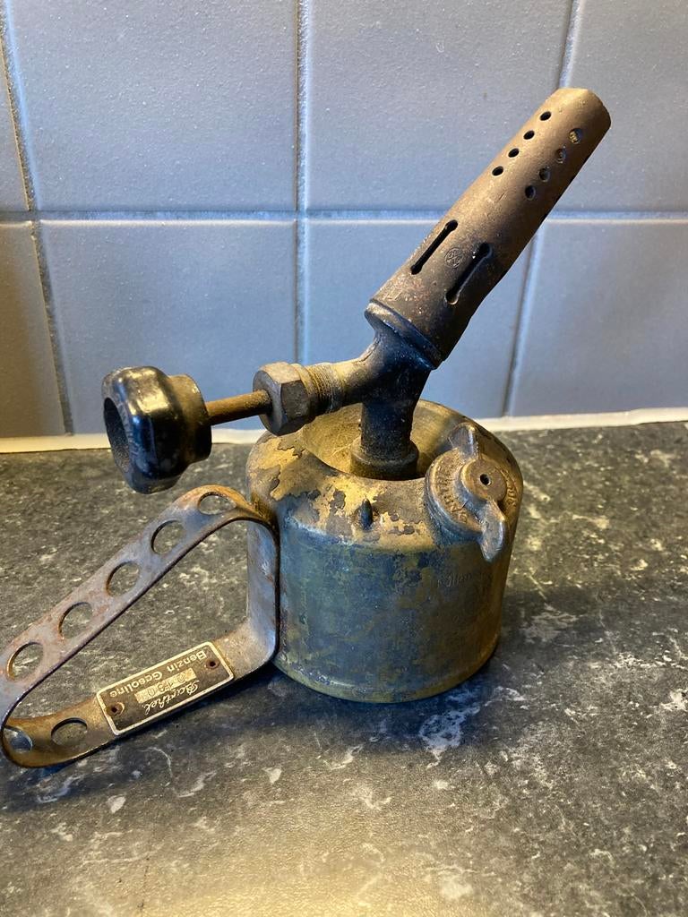 Vintage koperen soldeer/Merk G.Barthel O 130 jaren ‘40, Antiek en Kunst, Antiek | Gereedschap en Instrumenten, Ophalen