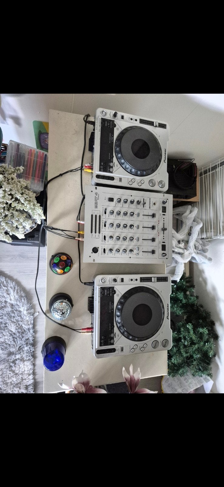 Pioneer DJ-set met mixer en twee draaitafels, Ophalen of Verzenden, Gebruikt, Pioneer