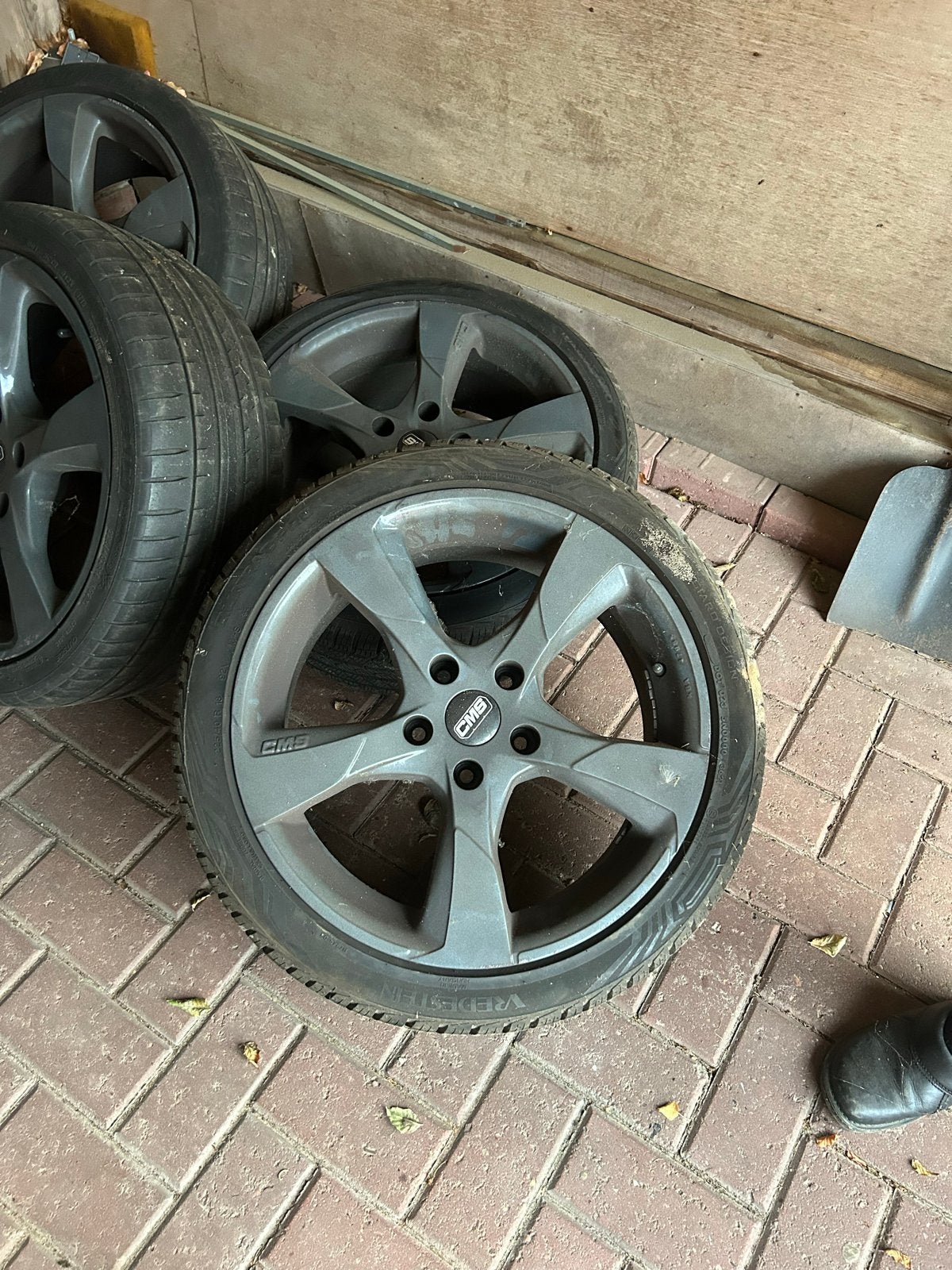 CMS velgen met banden - 18 inch, Ophalen, 18 inch, Gebruikt, Banden en Velgen
