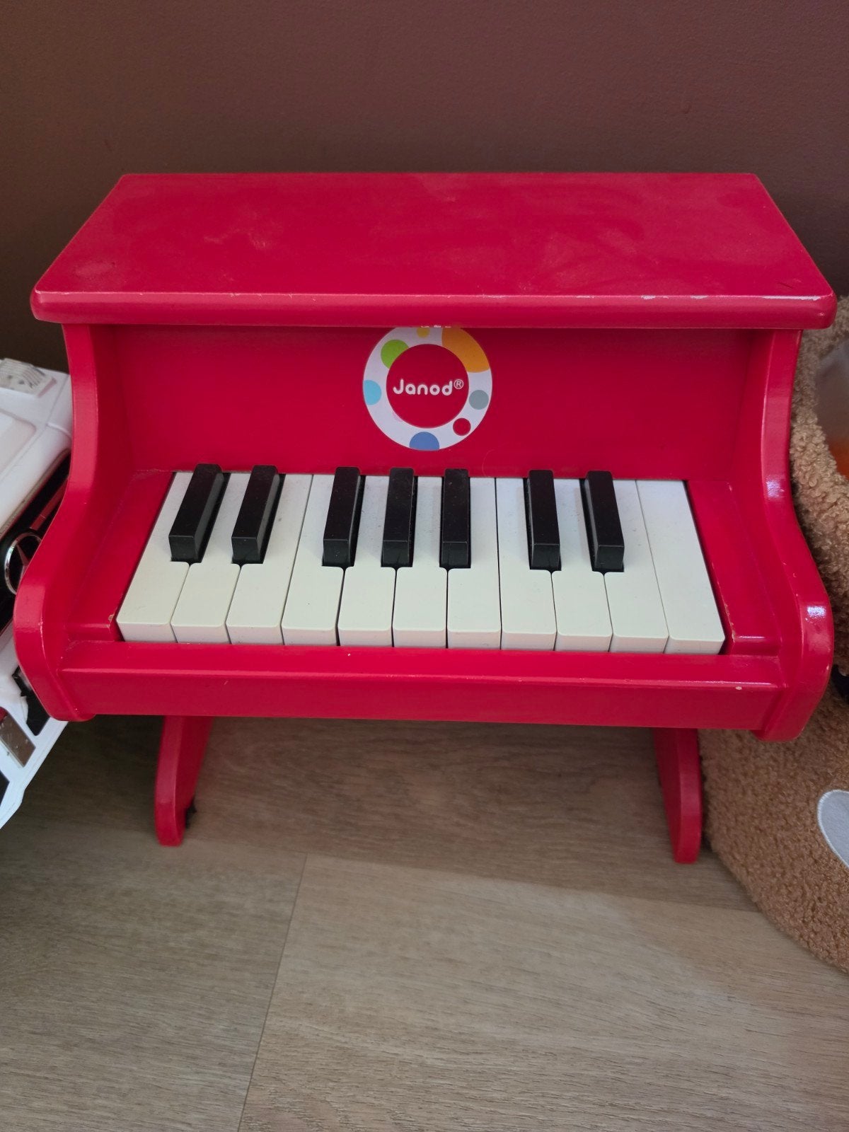 Janod Houten Kinderpiano - Rood, Ophalen