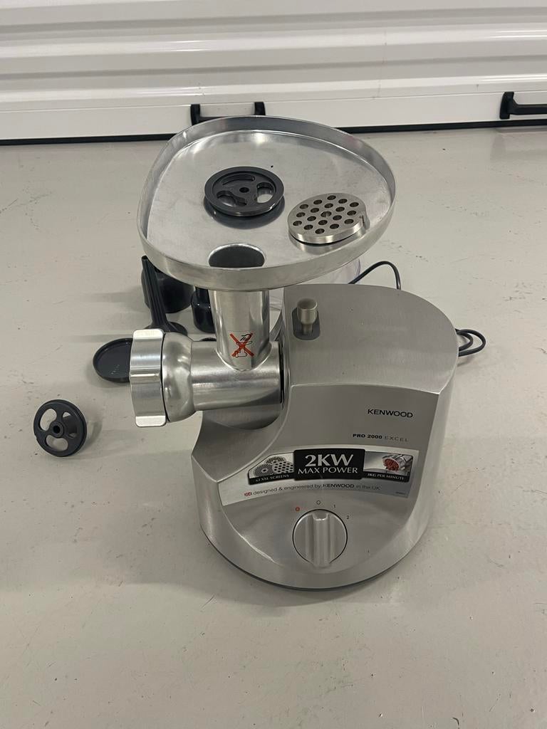 Kenwood Pro 2000 Excel vleesmolen / gehaktmolen, Witgoed en Apparatuur, Keukenmixers, 4 liter of meer, Ophalen of Verzenden, Zo goed als nieuw