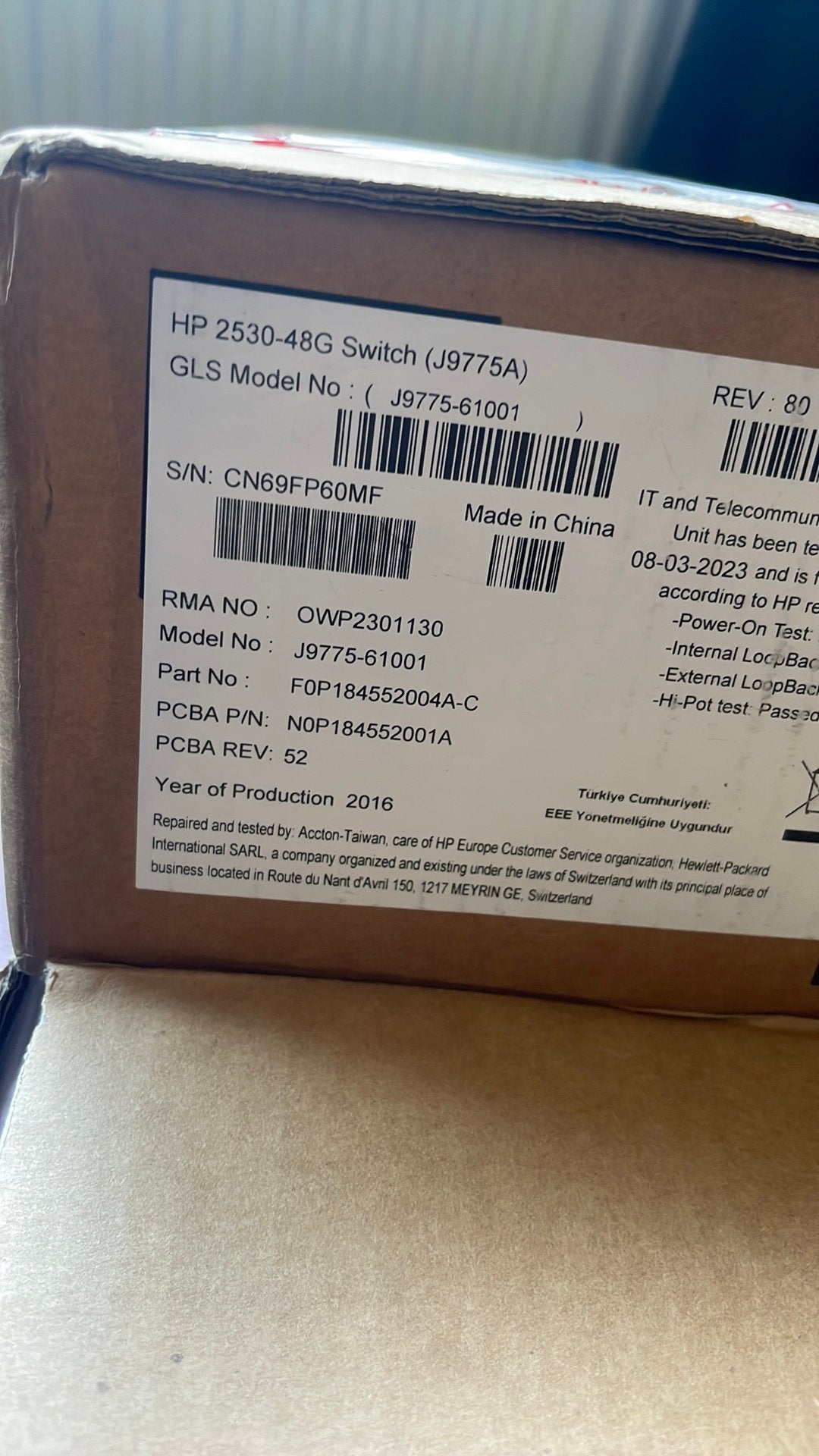 Nieuw in doos HP Switch,, Computers en Software, Netwerk switches, Ophalen of Verzenden, Nieuw