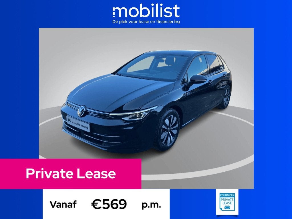 Volkswagen Golf 1.5 eTSI 110KW/150PK Goal (bj 2025), 4 cilinders, Zwart, Bedrijf, 19 km/l