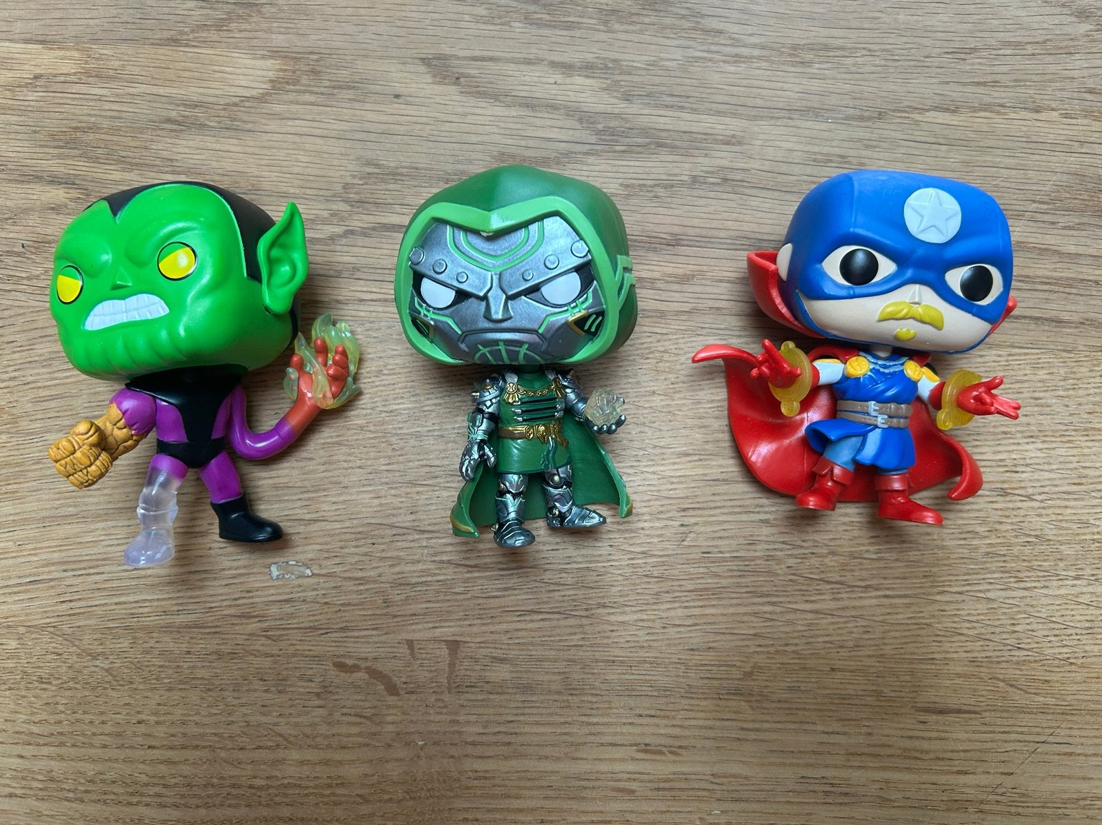 Funko Pop! Marvel Figuren: Green Goblin, Doctor Doom, Captai, Ophalen of Verzenden, Gebruikt