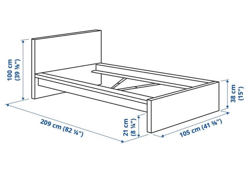 MALM IKEA bed frame, base and mattress, Ophalen