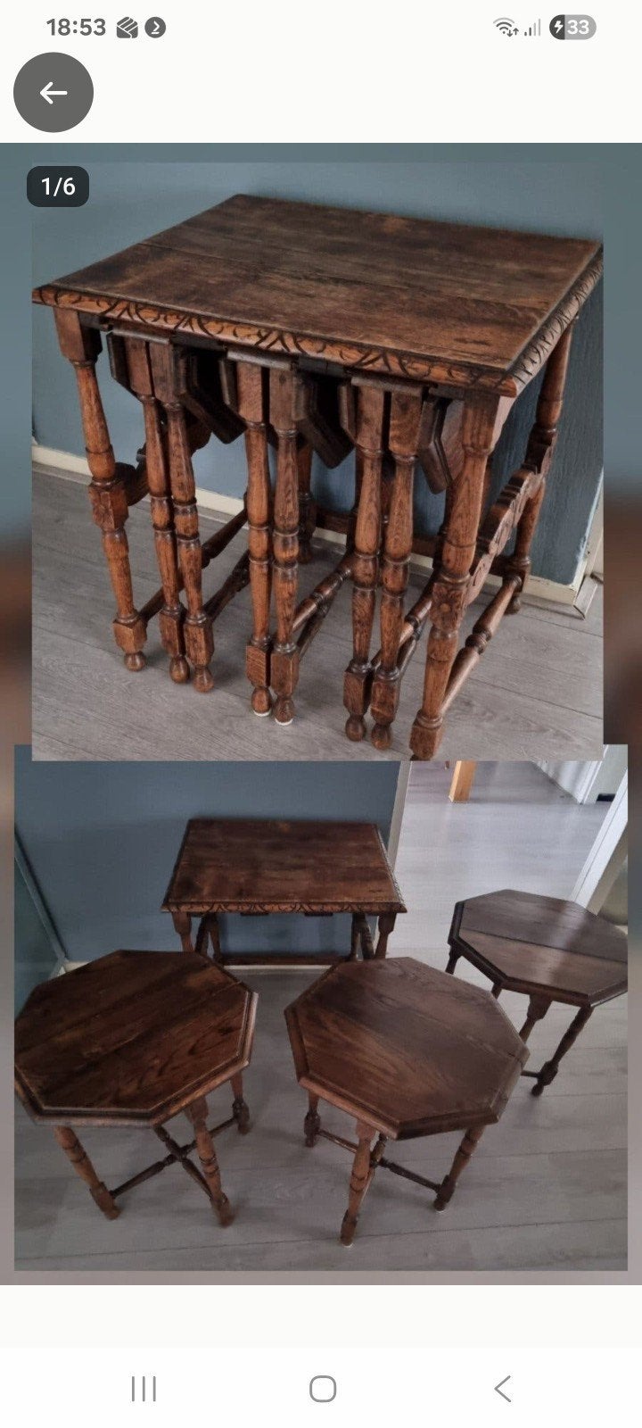 Antieke tafeltjes. 4 in 1, Ophalen