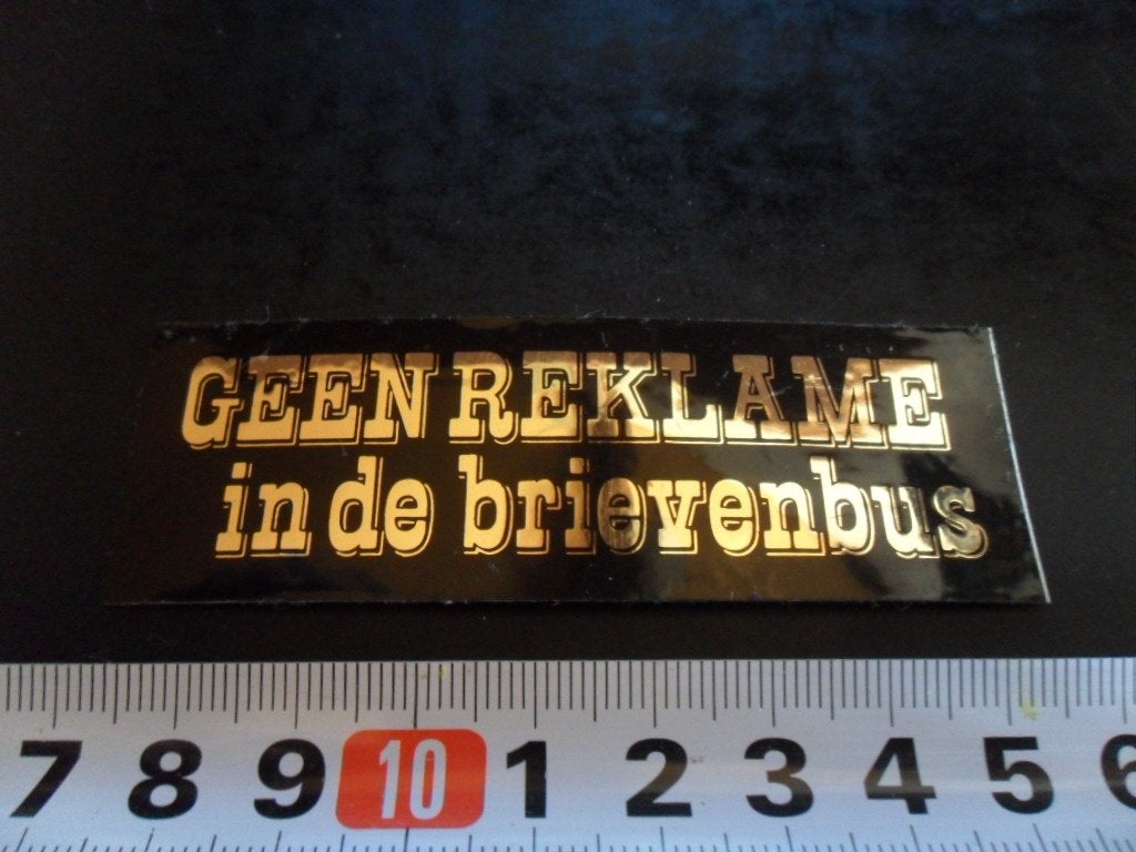sticker geen reklame in de brievenbus *, Ophalen, Zo goed als nieuw