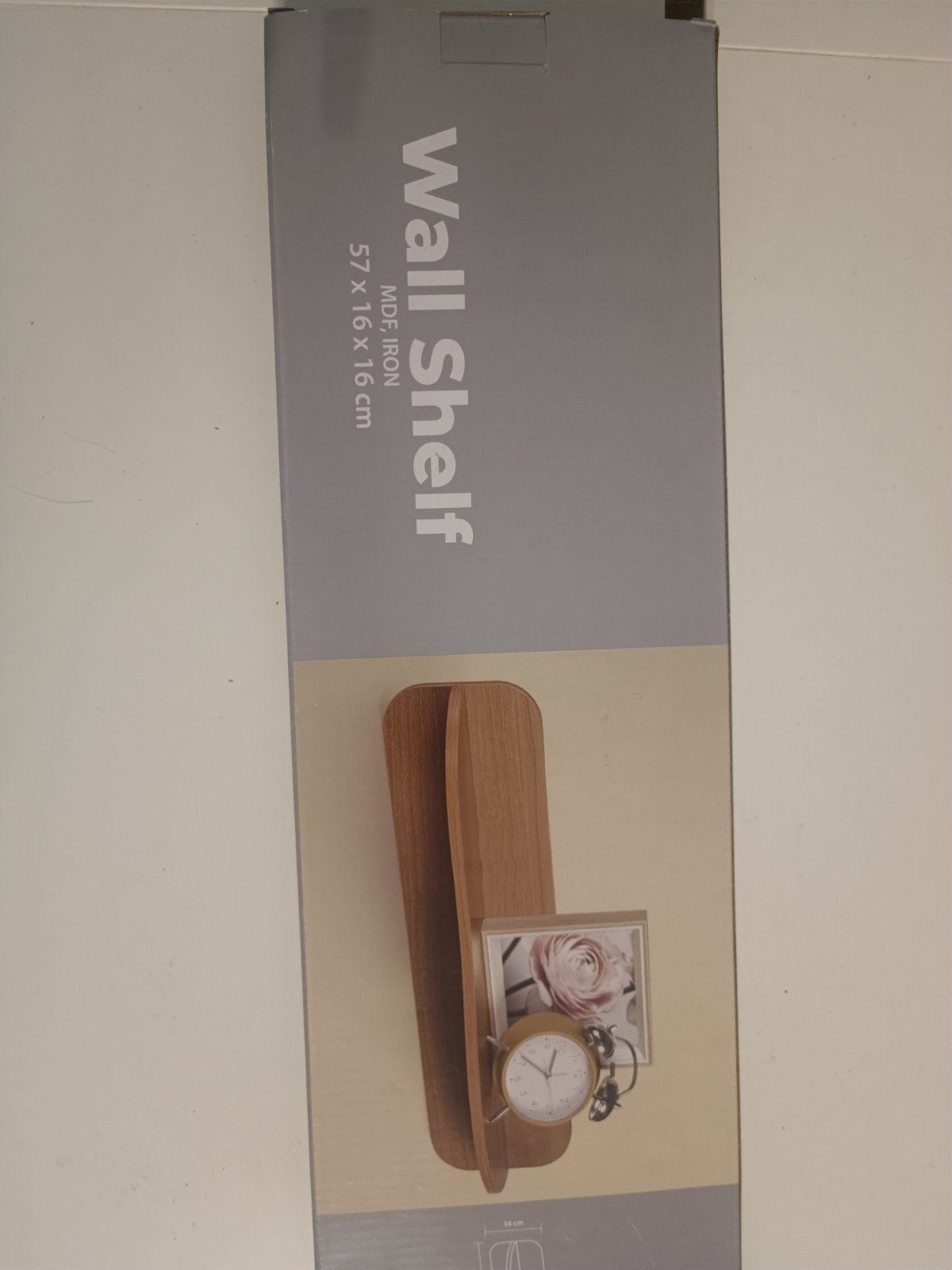 Nieuw Wandplankje - MDF/IJzer - 57x16x16 cm, Ophalen of Verzenden, Nieuw