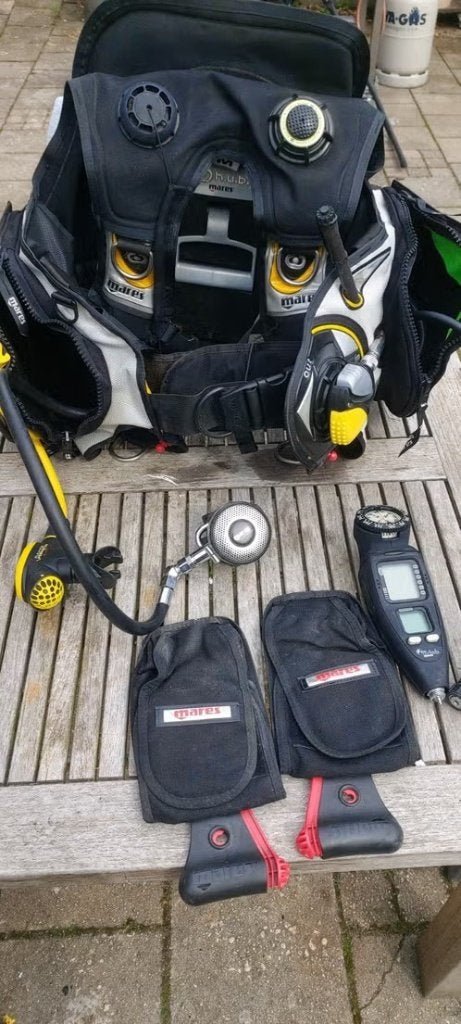 Mares Hub duikuitrusting, Watersport en Boten, Duiken, Ophalen of Verzenden, Gebruikt, Trimvest of Wing