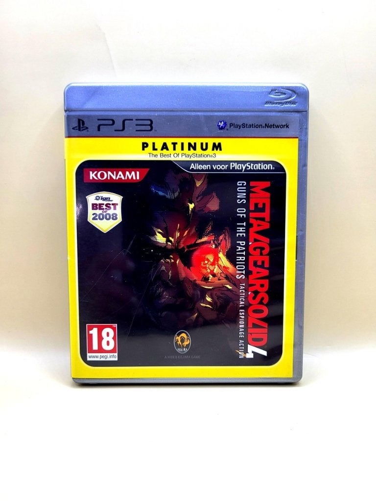 Metal Gear Solid 4 Guns of the Patriots Platinum (No Manual), Avontuur en Actie, Vanaf 18 jaar, 1 speler, Sony support