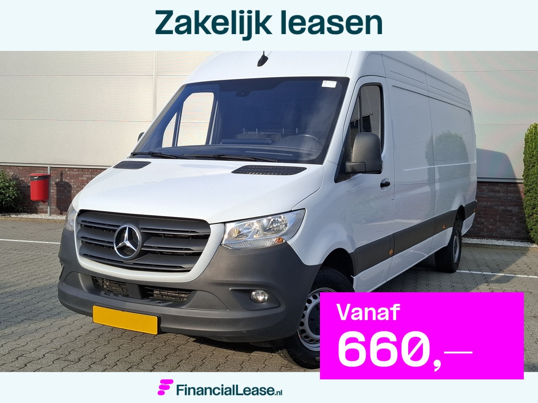 Mercedes-Benz Sprinter 317 L3H2 AUT | Comf-stoel MBUX Leder, Automaat, Gebruikt, Leder en Stof, Wit