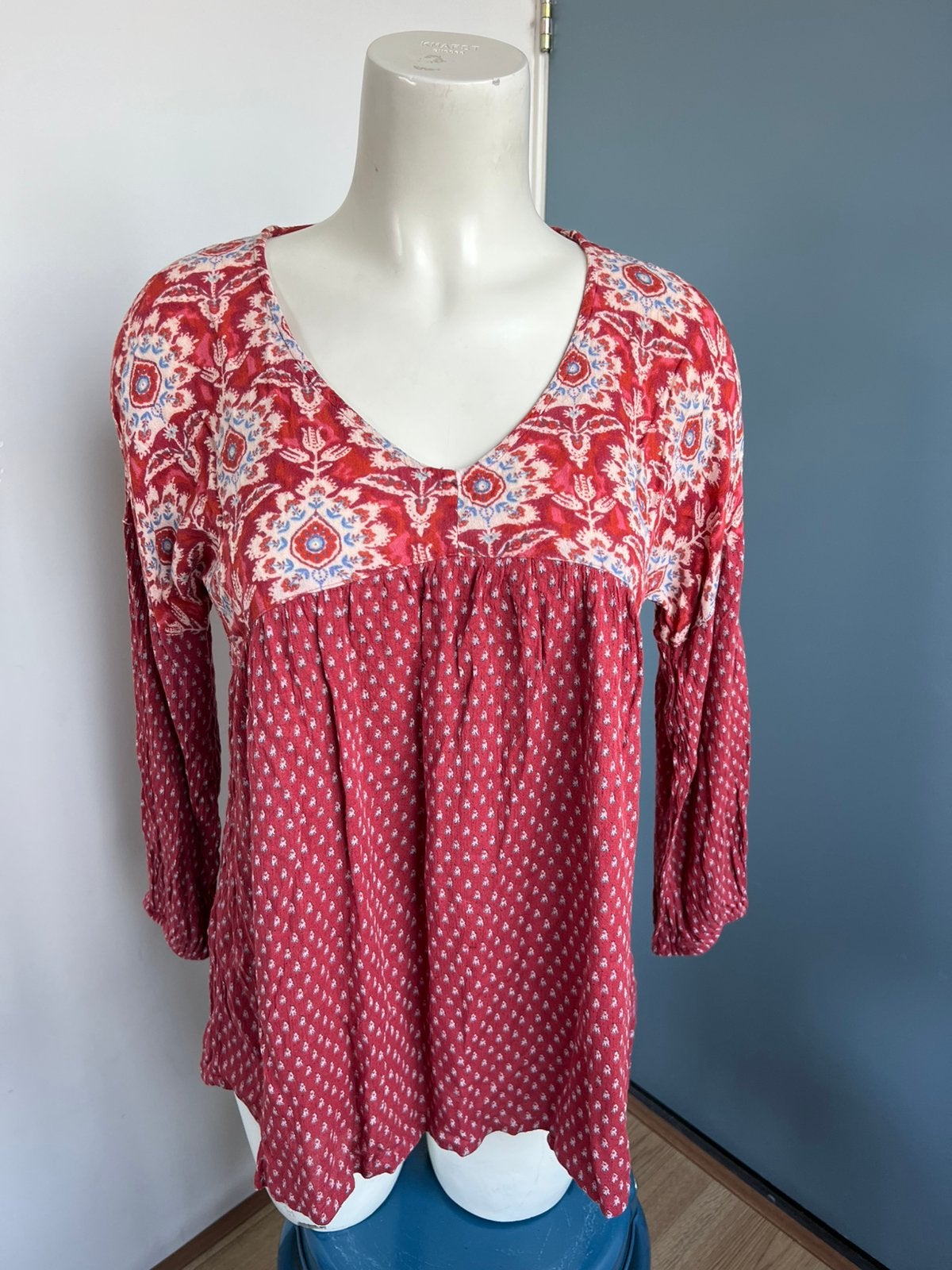 Fatface 10 rood roze top viscose s ruimvallend, Ophalen of Verzenden, Zo goed als nieuw, X, Maat 36 (S)