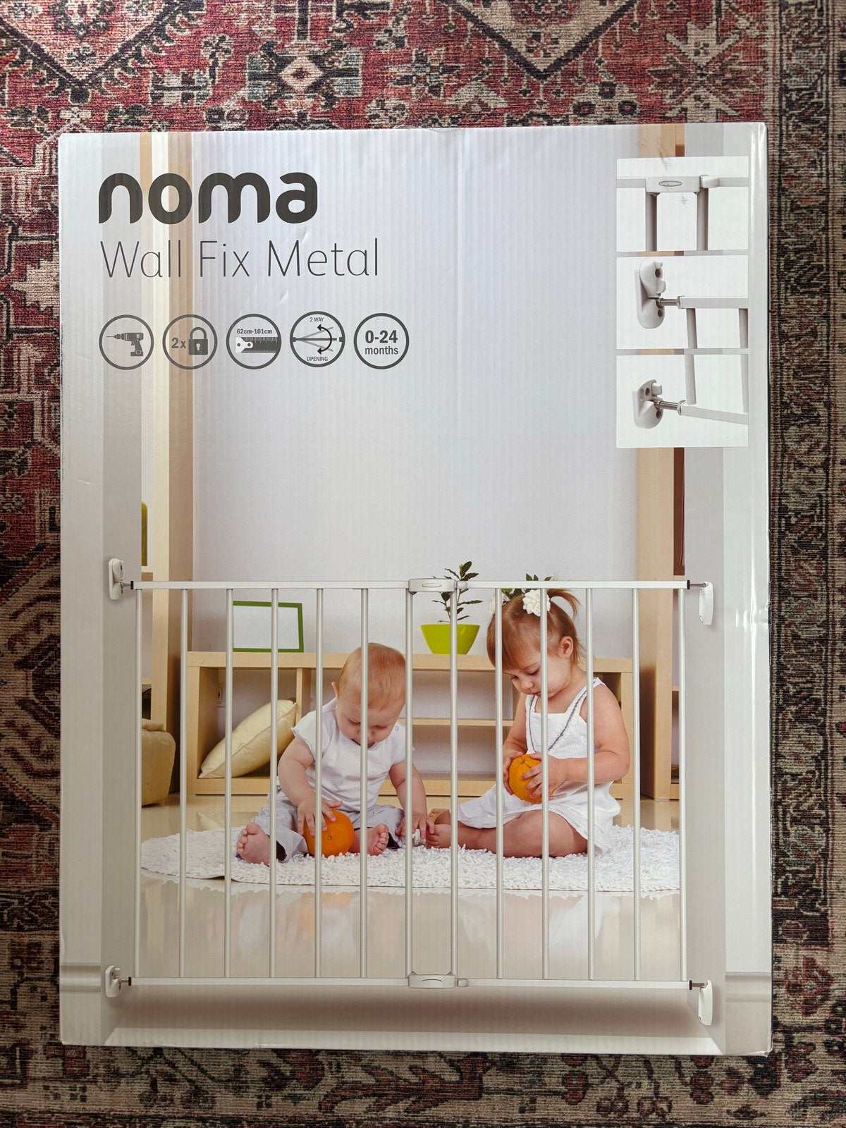 Noma Wall Fix Metal Veiligheids-/ Traphekje - Nieuw in doos, Kinderen en Baby's, Traphekjes, Ophalen, Nieuw, 115 cm of meer, Metaal of IJzer