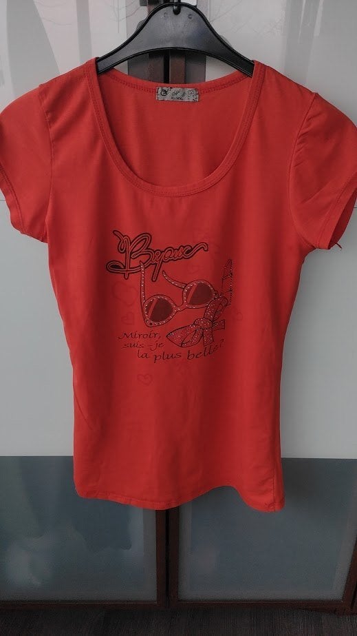 Tshirt oranje, Kleding | Dames, T-shirts, Maat 42/44 (L), Oranje, Ophalen of Verzenden, Zo goed als nieuw