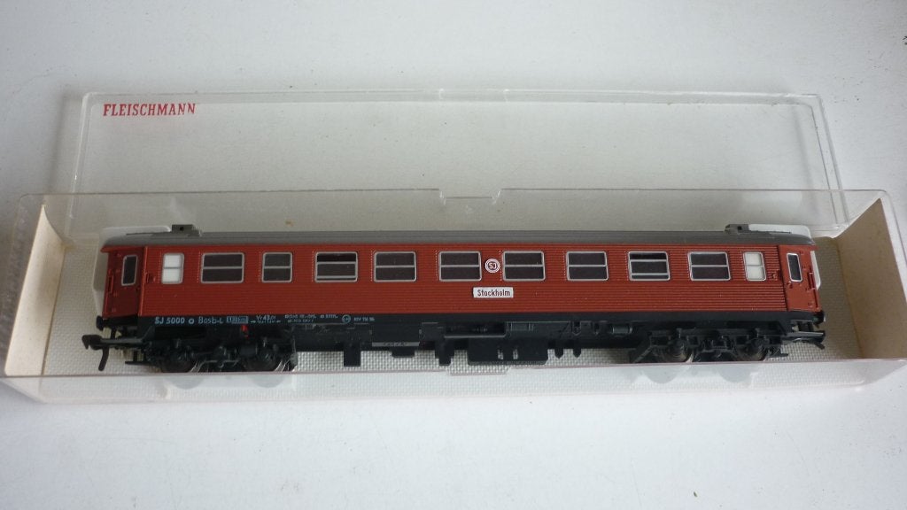 Fleischmann H0 5155 Zweeds sneltrein rijtuig in ovp, Gebruikt, Gelijkstroom, Fleischmann, Wagon