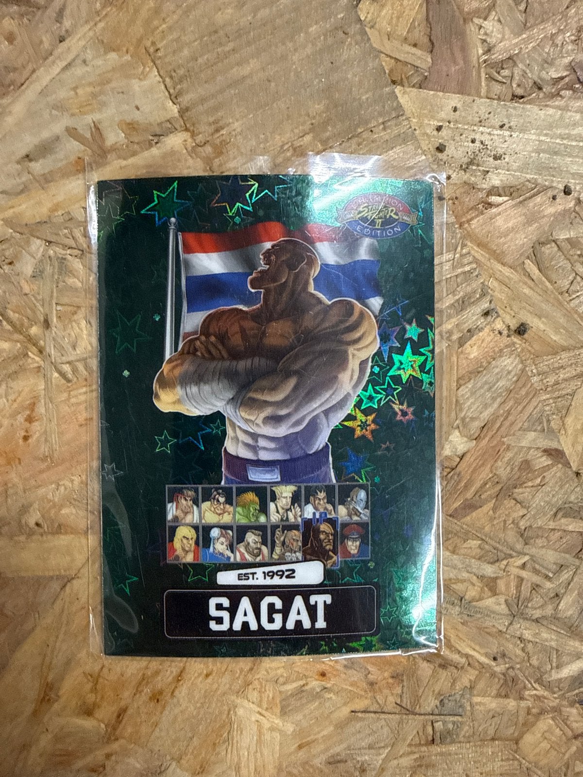 Sagat Street Fighter PSA Exclusive Kaart - Groene Sterren, Ophalen of Verzenden, Zo goed als nieuw