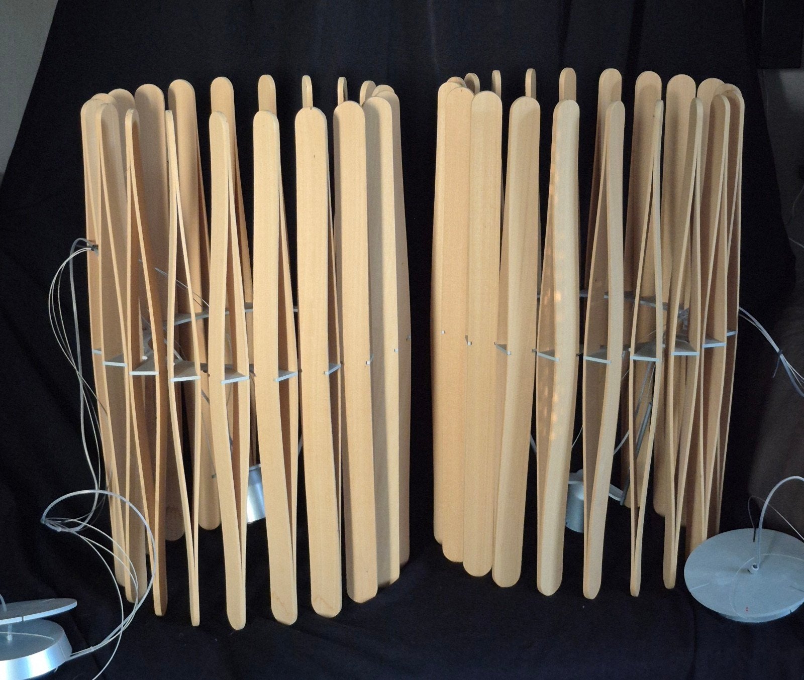2x Fabbian Stick hanglamp design matali crasset setprijs, Ophalen, Lamp, Hout, Set