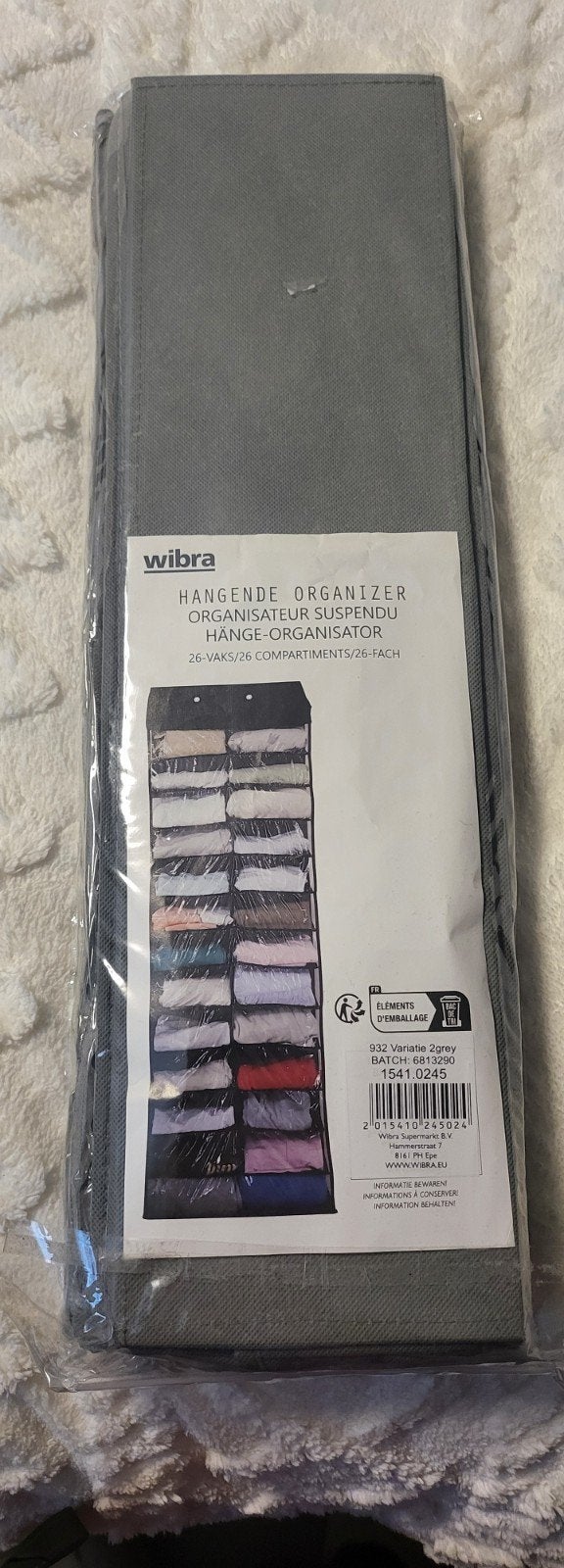 Wibra Hangende Organizer - 26 Vakken Grijs, Huis en Inrichting, Kasten | Kledingkasten, Ophalen of Verzenden