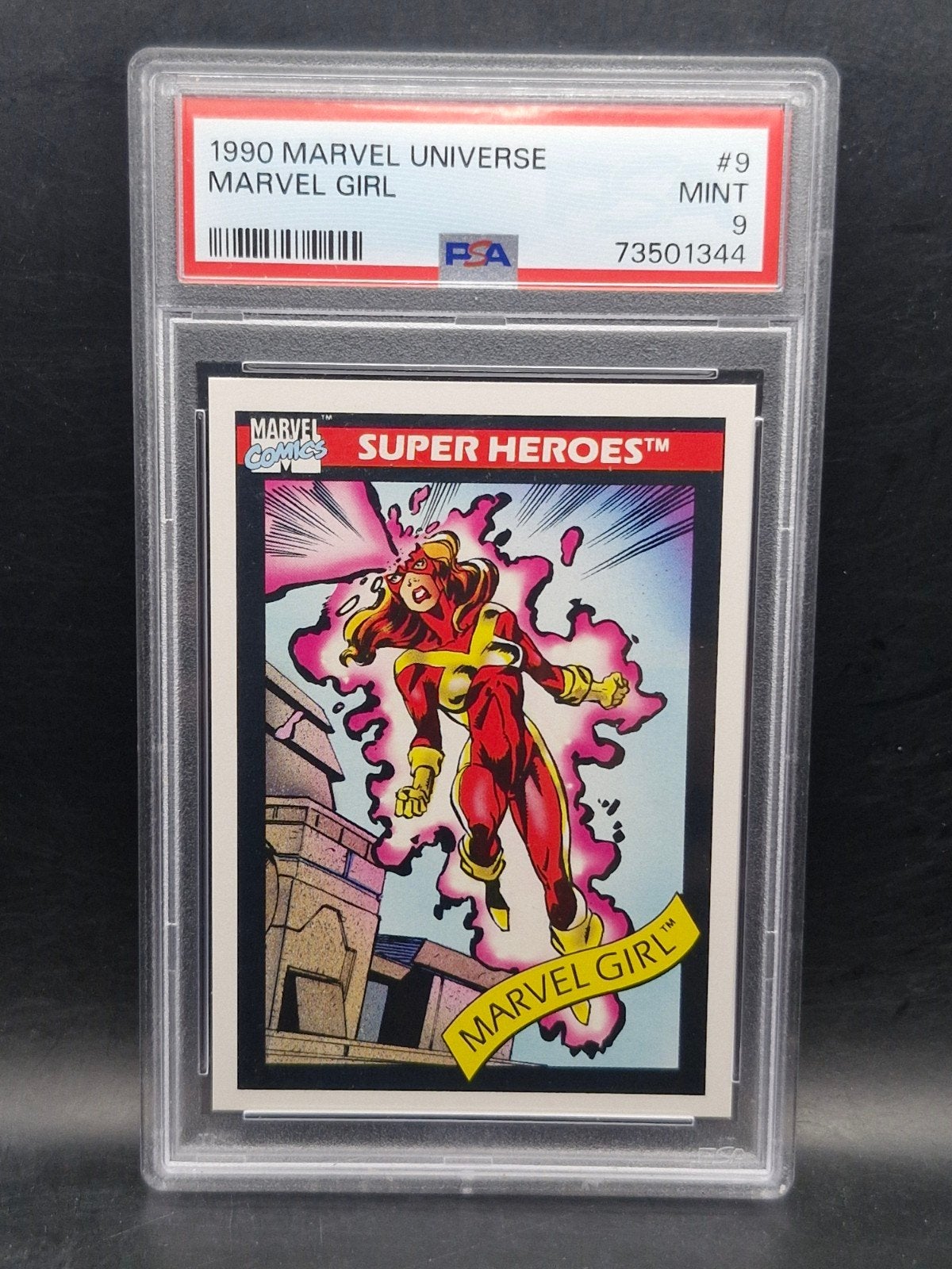 Marvel universe 1990 girl #9 PSA 9, Verzenden, Zo goed als nieuw, Losse kaart