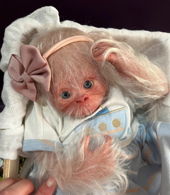 Reborn baby aapje, Verzamelen, Poppen, Nieuw, Babypop, Levensecht of Reborn, Ophalen of Verzenden