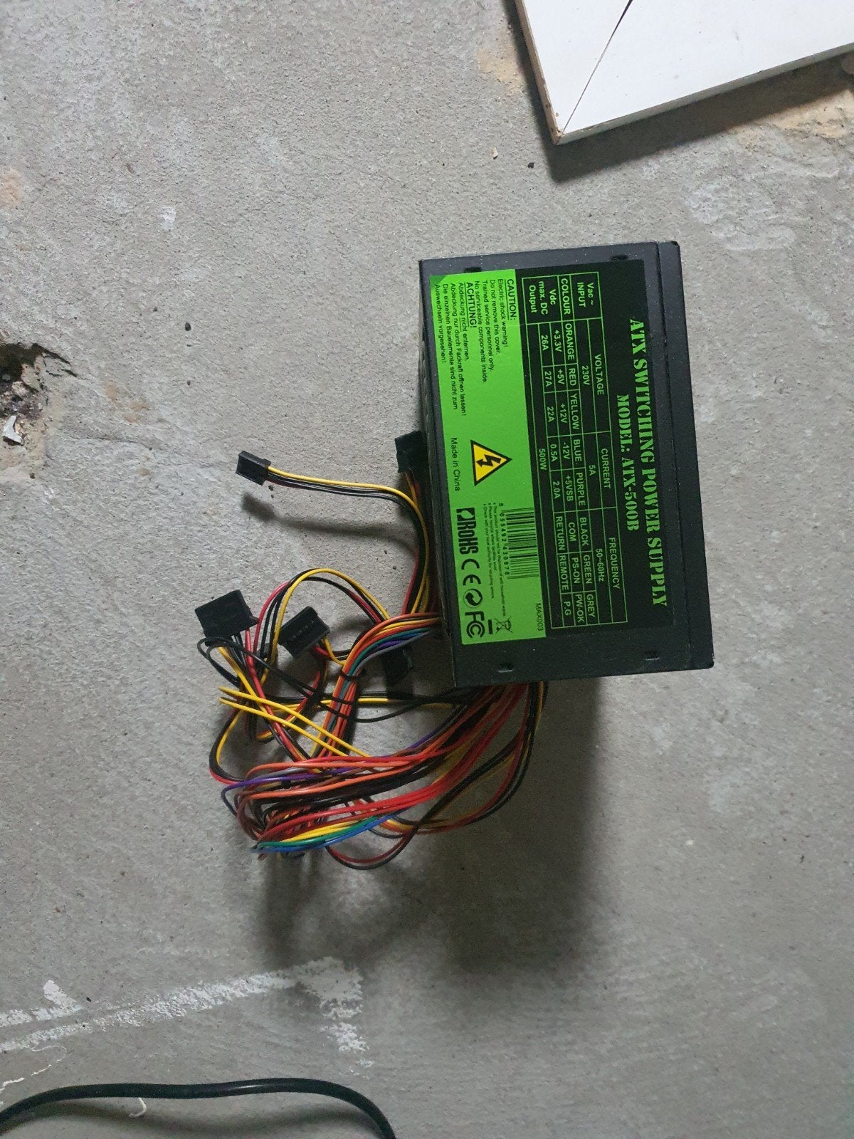 ATX-500B PC Voeding - 500W Schakelende Voeding, Ophalen of Verzenden