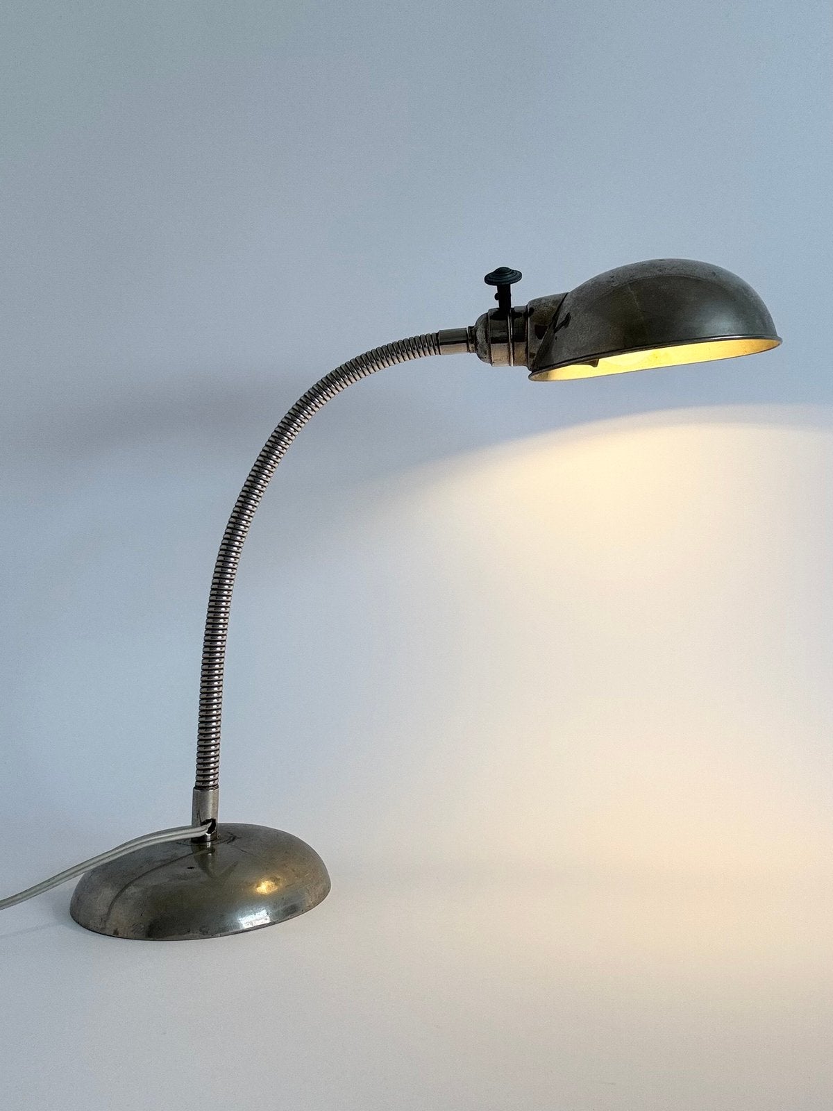 Vintage Bauhaus bureaulamp DRP / GES, Duitse Werkstattlampe, 41 cm, Bureaulamp, Gebruikt, Vintage