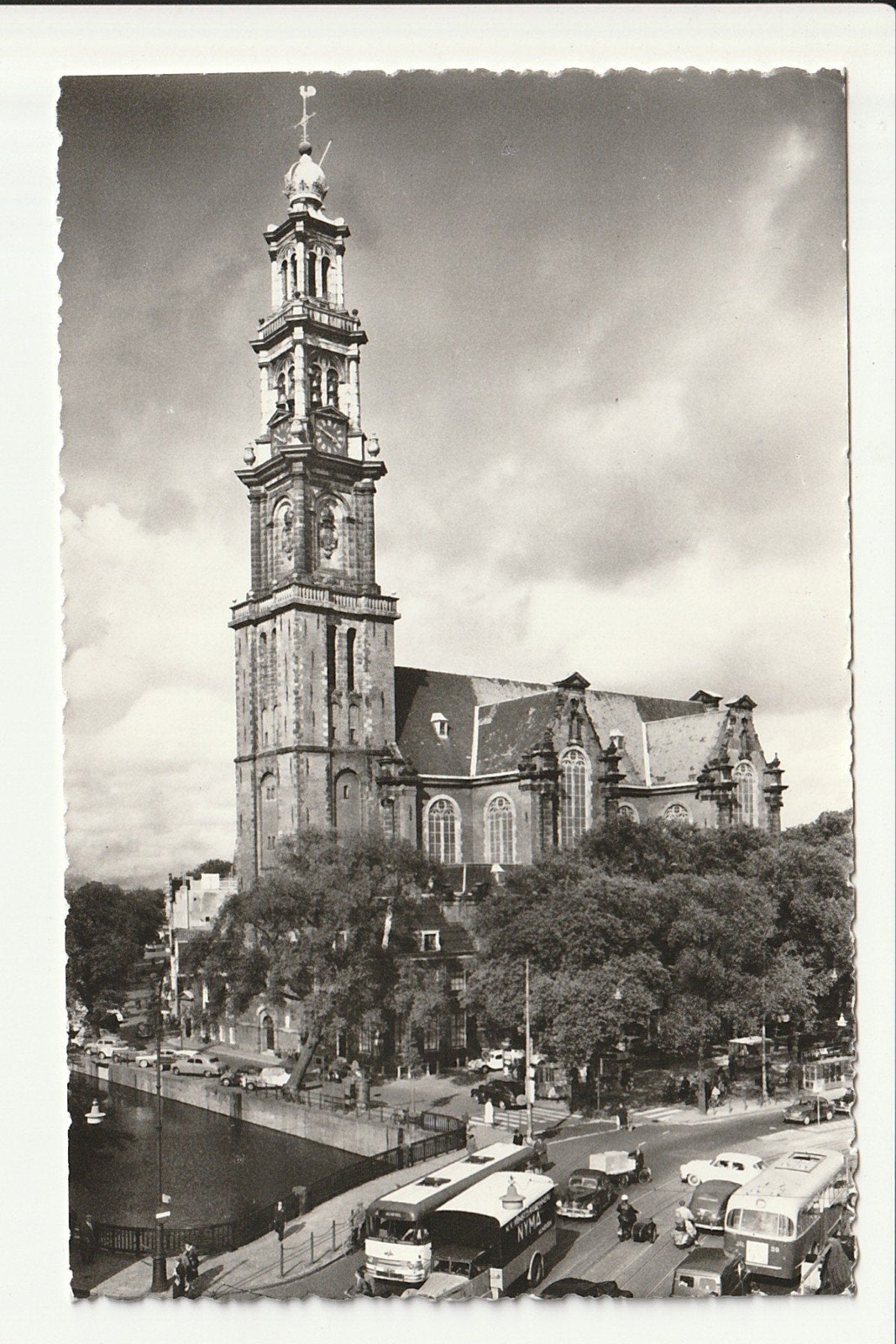 AMSTERDAM WESTERTOREN GVB STADSBUS, MAARSE & KROON LEYLAND, Verzamelen, Ophalen of Verzenden, 1940 tot 1960, Ongelopen, Noord-Holland
