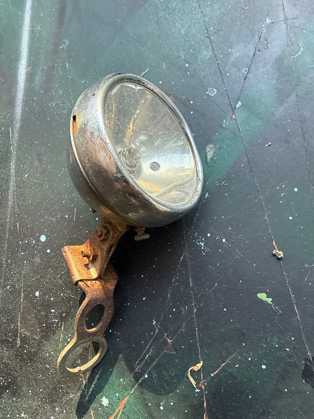 Oude fietslamp - Vintage voorlicht voor fiets, Ophalen, Gebruikt, Overig, Voorlicht