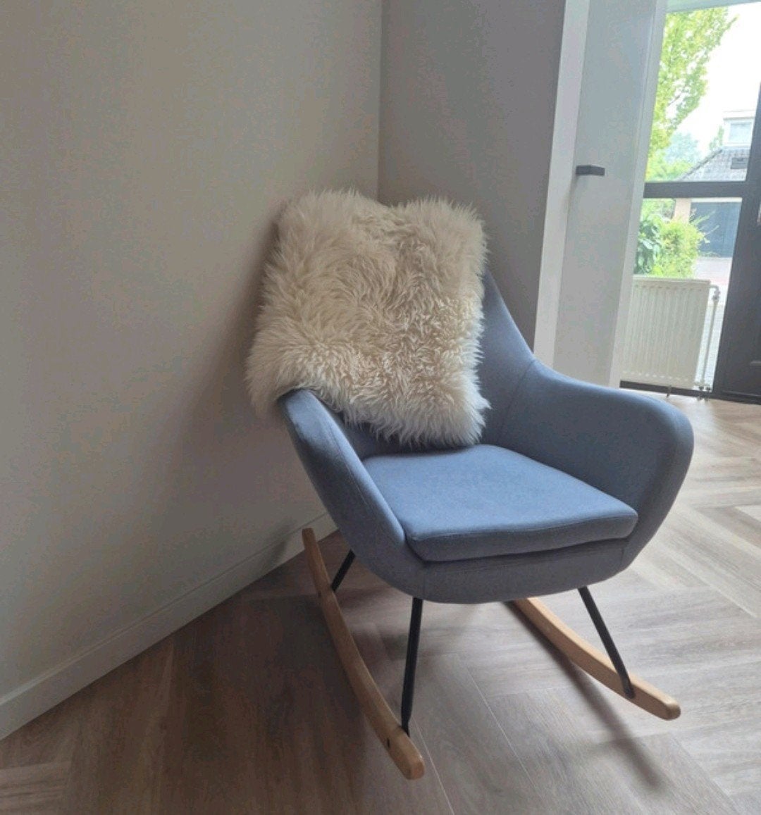 Nog prachtige schommelstoel van Jysk, Ophalen, Blauw, Zo goed als nieuw, Eén