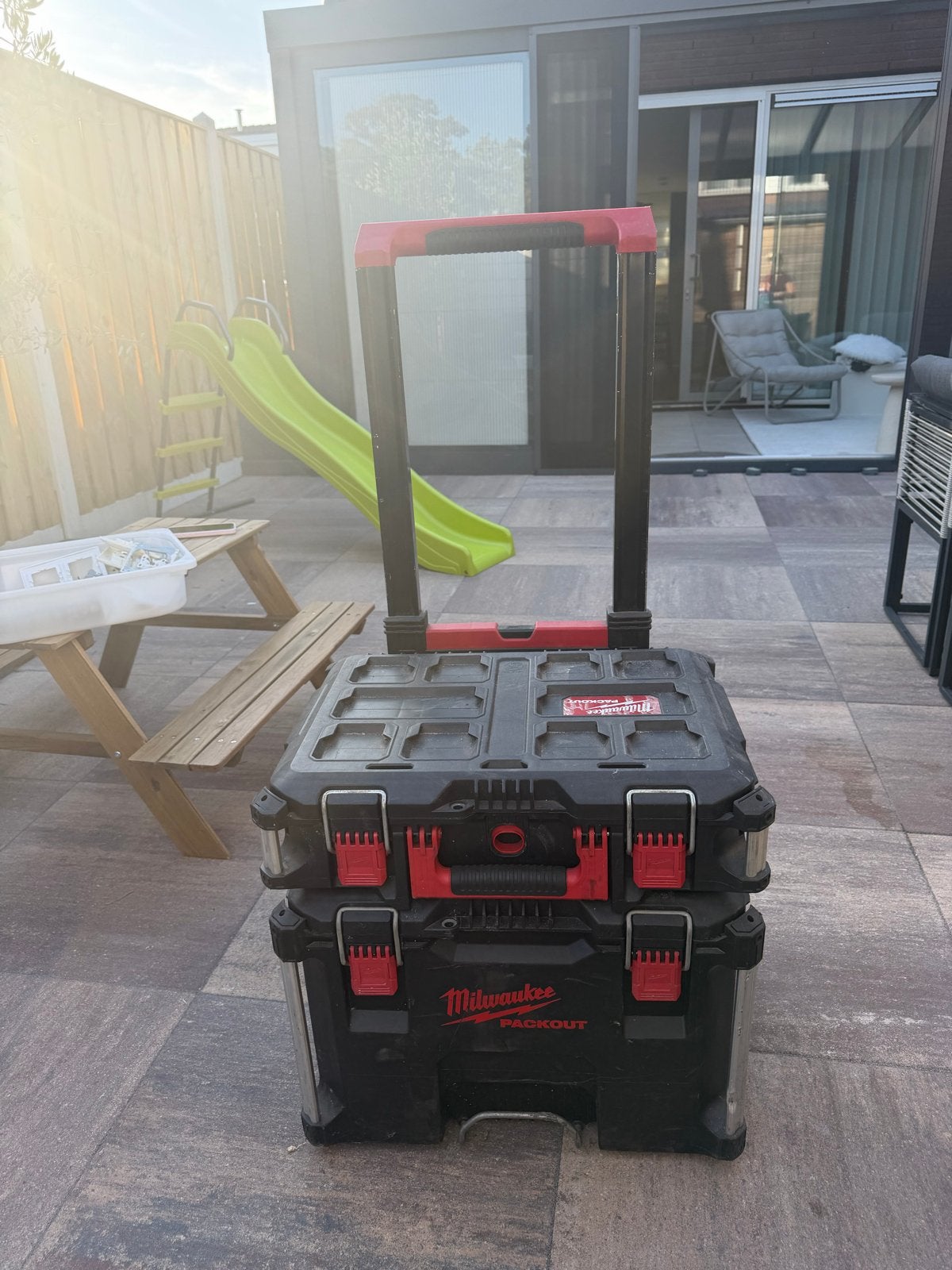 Milwaukee Packout Gereedschapskoffer 2 delig, Ophalen of Verzenden, Gebruikt