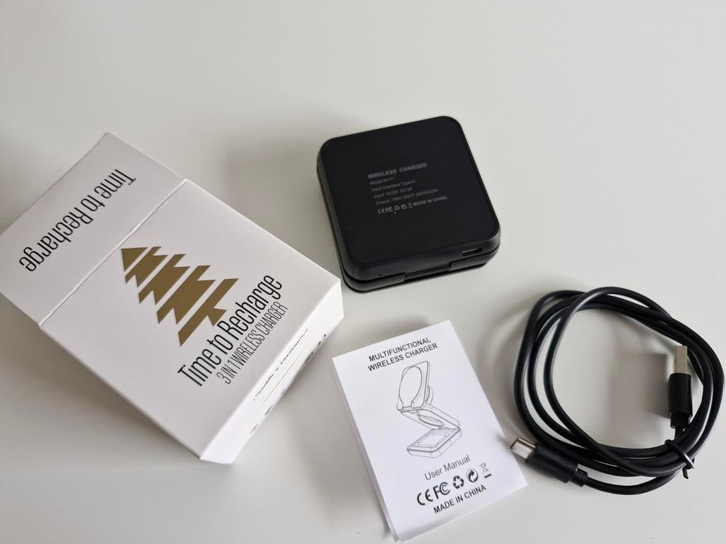 3 in 1 wireless charger Scintilla by Prezend nieuw, Ophalen of Verzenden, Nieuw, Minder dan 2 meter, Overige kabels