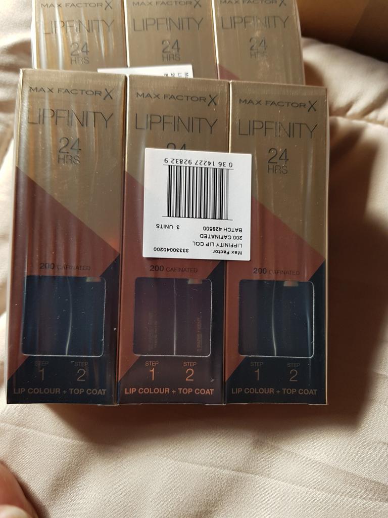 10 stuks maxfactor lipfinity zonder topcoat nr 200, Ophalen of Verzenden, Nieuw, Overige kleuren, Handen en Nagels