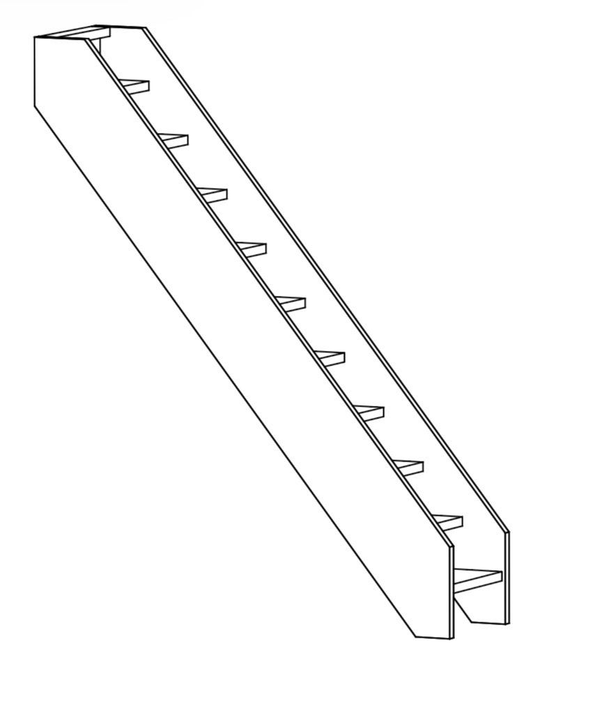 Open vuren steektrap - Hoogte 2330mm, Ophalen, Nieuw, Trap, 2 tot 4 meter