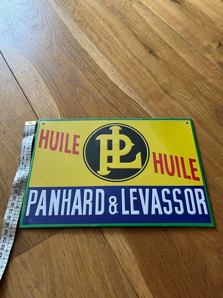Metalen bord Panhard & Levassor Olie - Nieuw, Ophalen of Verzenden, Zo goed als nieuw