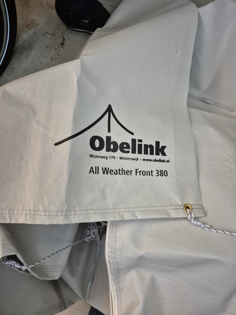 Obelink All Weather Front 380 voorwand en luifelstaanderset, Ophalen, Zo goed als nieuw