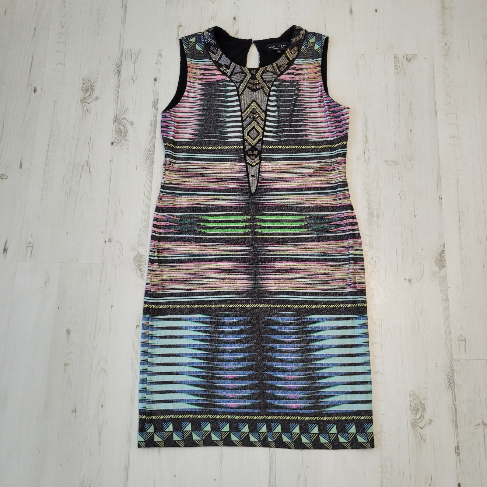 Ana Alcazar midi jurk 42 ronde hals met kralen, Kleding | Dames, Jurken, Overige kleuren, Maat 42/44 (L), Ophalen of Verzenden